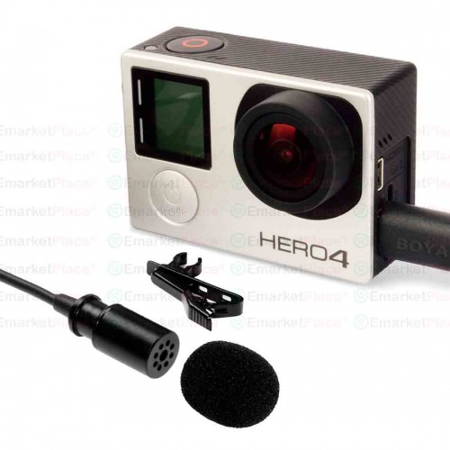 ไมค์คุณภาพดีใช้กับกล้อง GoPro HERO 4,HERO3+,HERO3 รับเสียงรอบทิศทาง